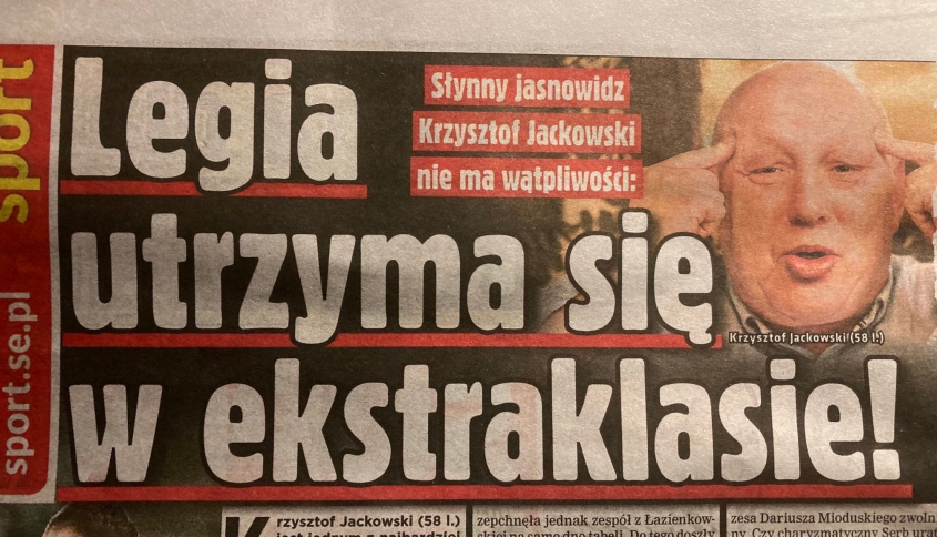 Jasnowidz JUŻ WIE, czy Legia utrzyma się w Ekstraklasie!